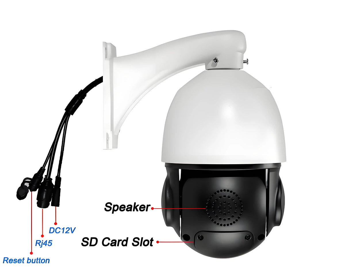 TVPSii 4K AI Auto Tracking PTZ Speed Dome Security Camera