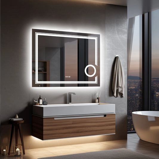 LUVODI LED Illuminated Magnifying Bathroom Mirror With Touch Sensor
