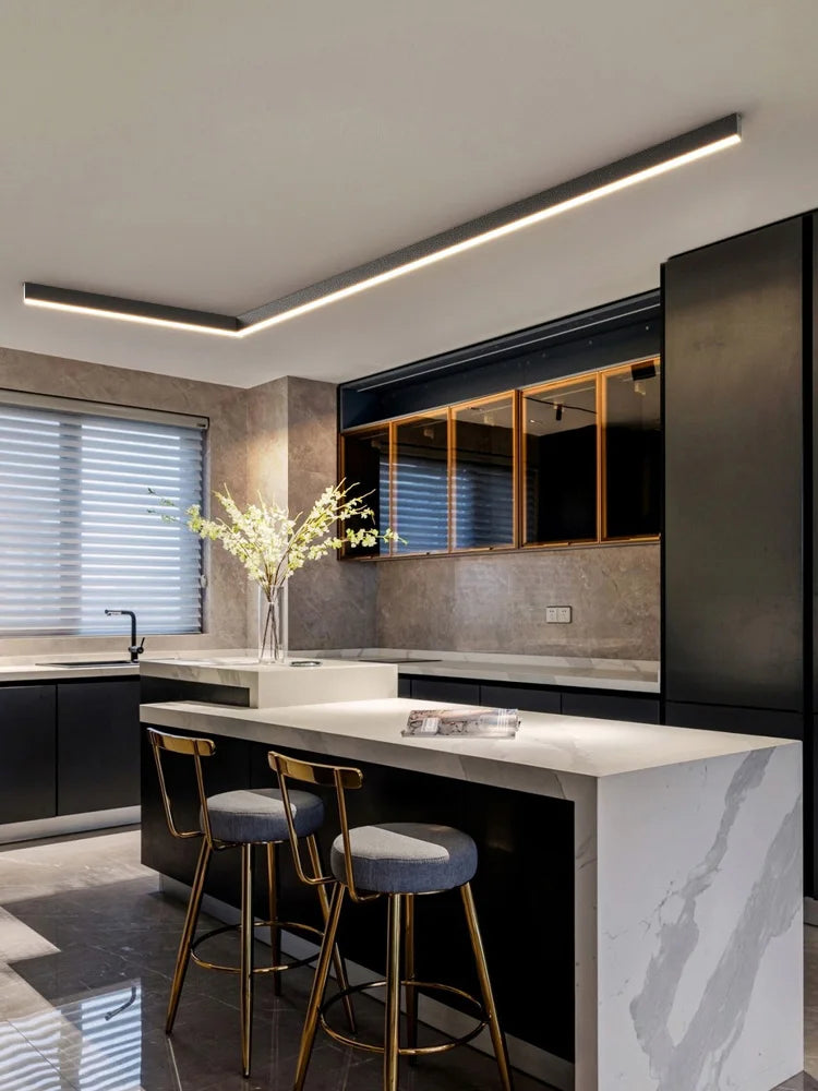TES Modern LED Surface Mounted Linear Ceiling Light