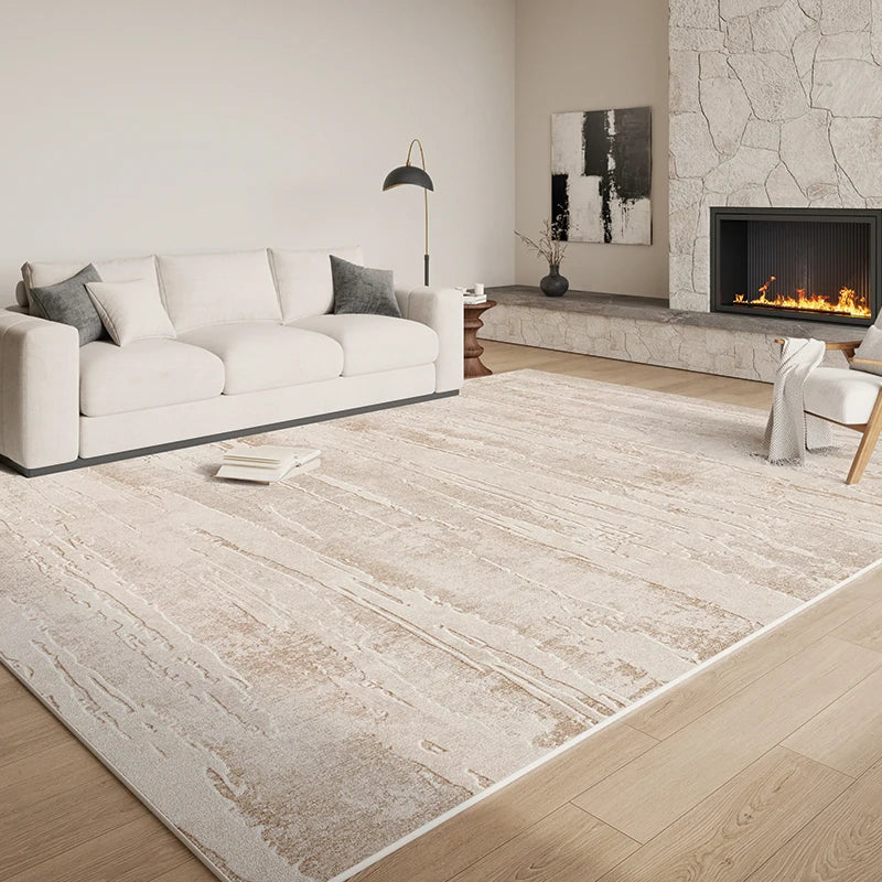 Plush Striped Area Rug for Living Room and Bedroom Decor
