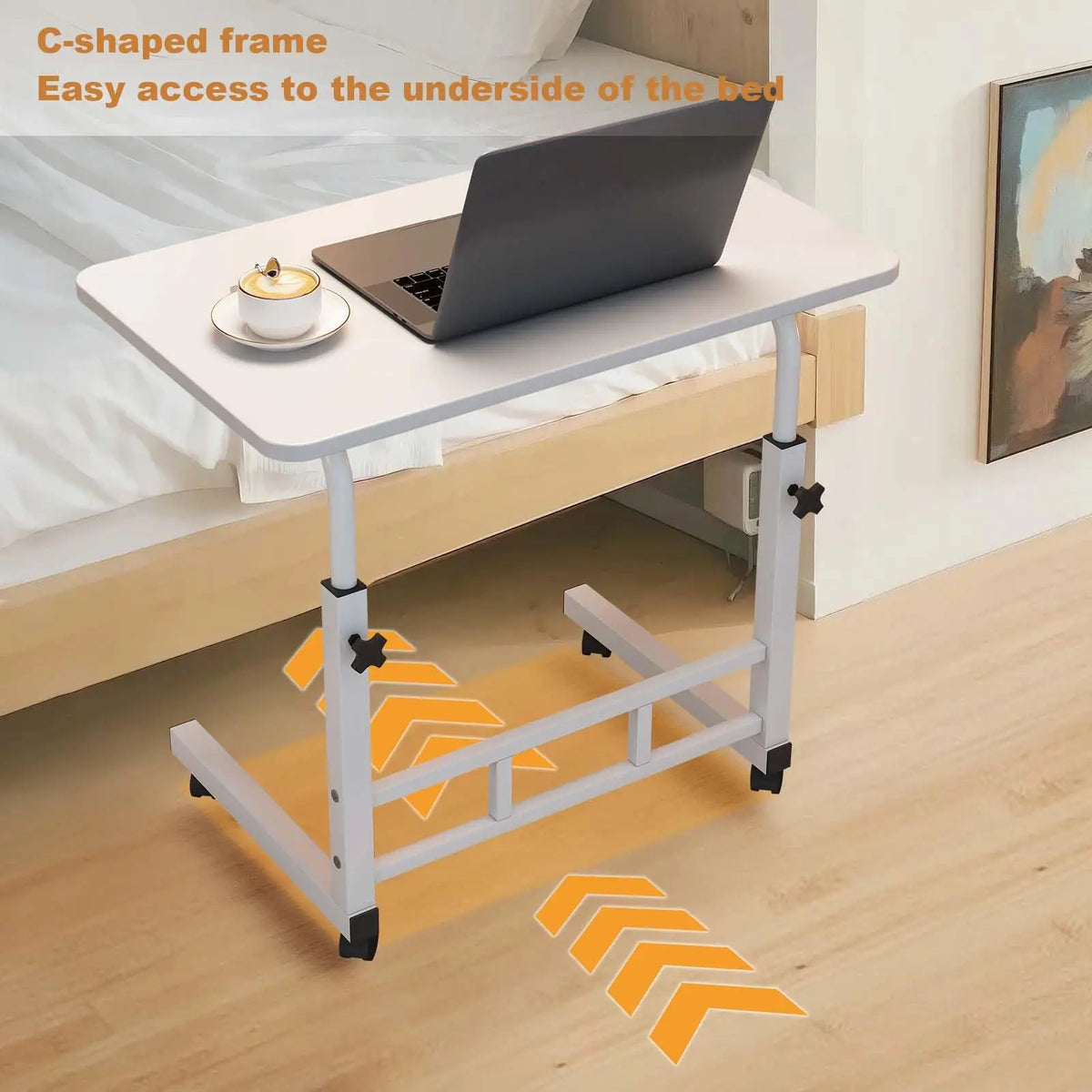 HiMISS Mobile Standing Desk With Wheels For Home Office