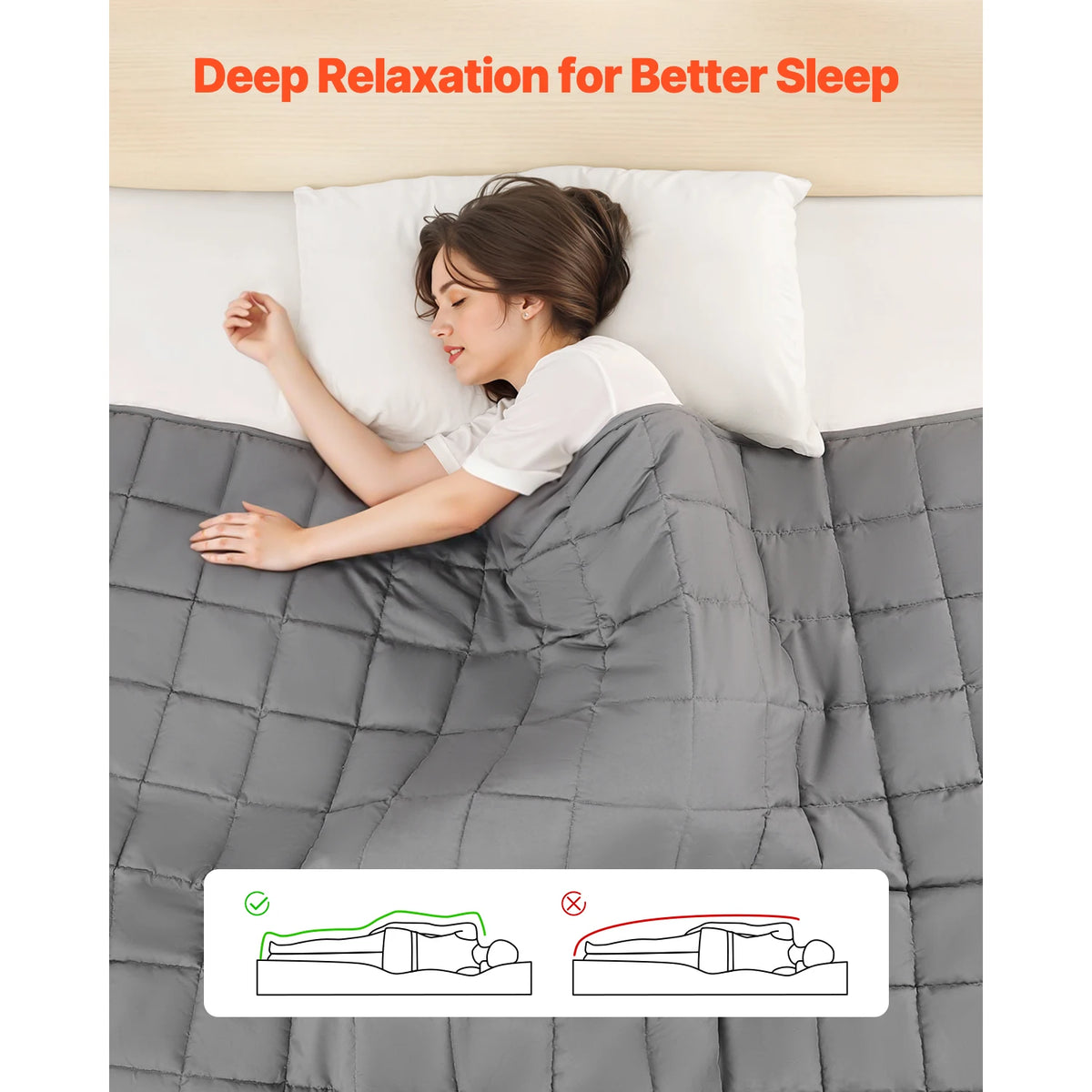 Weighted Cooling Blanket With Glass Beads For Adults All Season