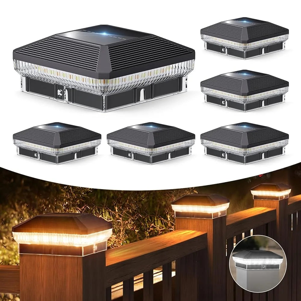 Outdoor Solar Post Cap Lights LED Fence Lighting Three Modes