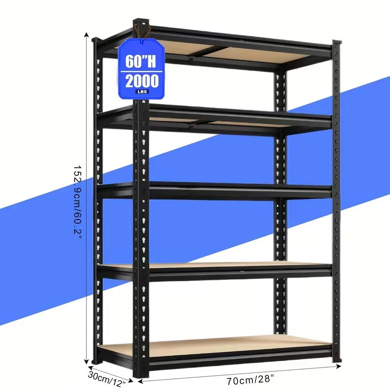 SARENZOON Heavy Duty Adjustable Metal Garage Storage Shelving Unit