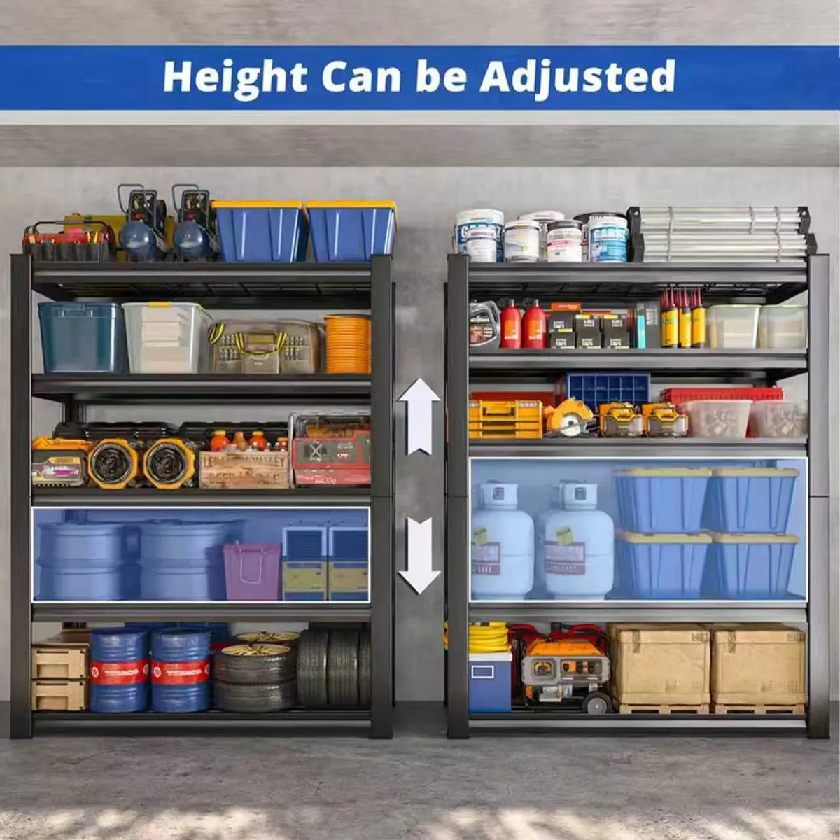 Sarenzoons Adjustable Commercial Metal Shelving Unit Rack