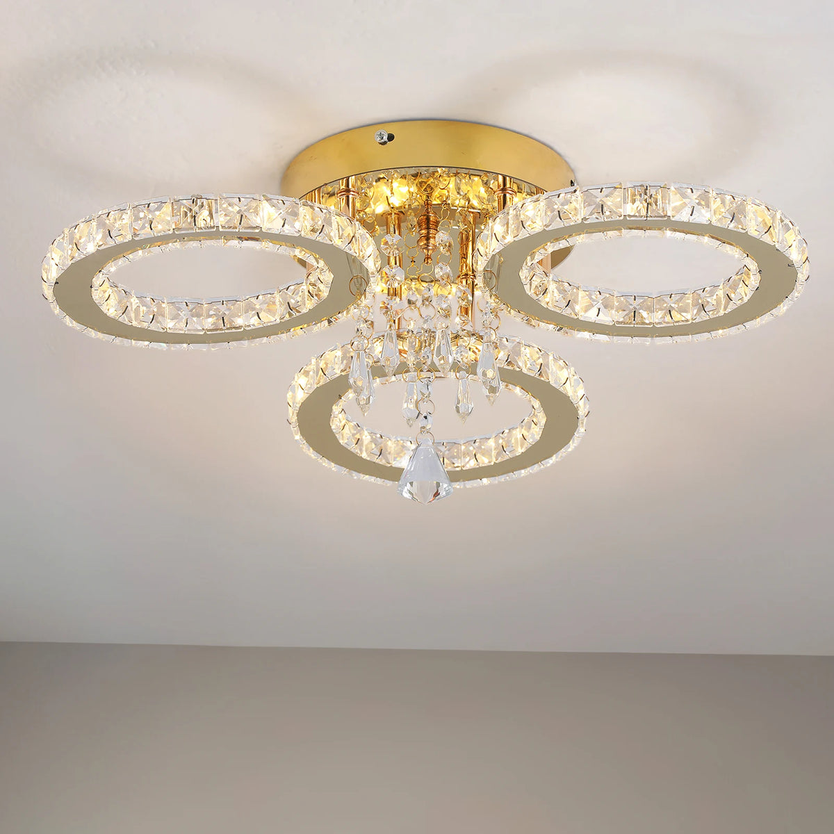 Vinilky Crystal Ceiling Chandelier Pendant Light For Dining Rooms