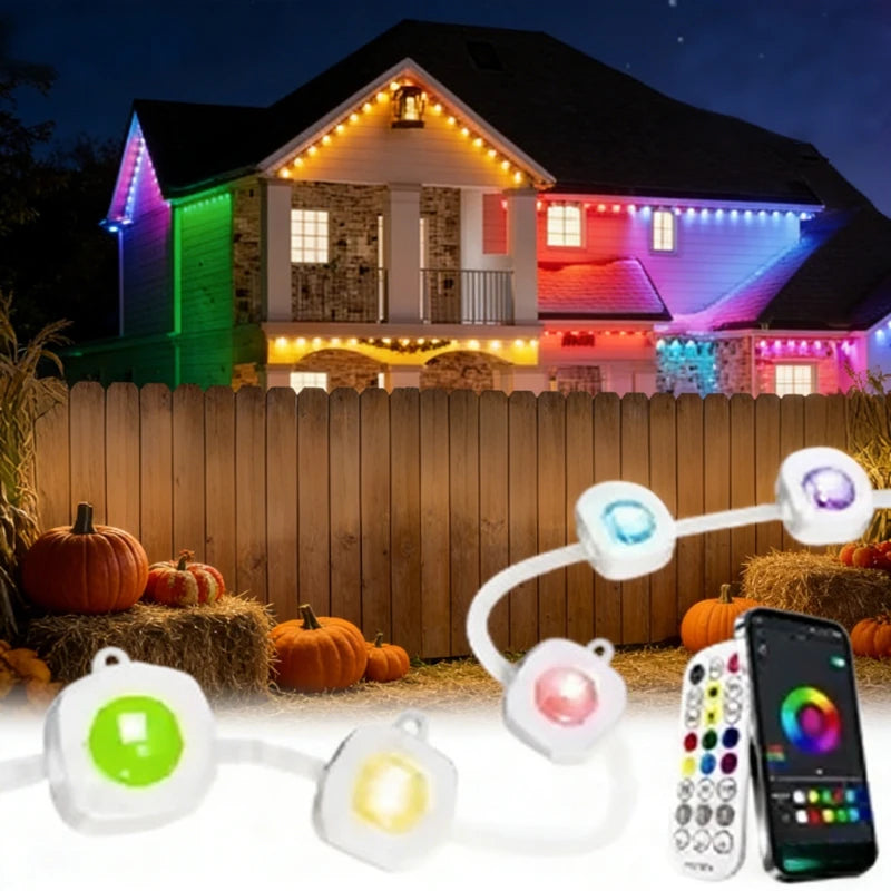 GCTECHING Waterproof Outdoor LED String Lights For Eaves And Events