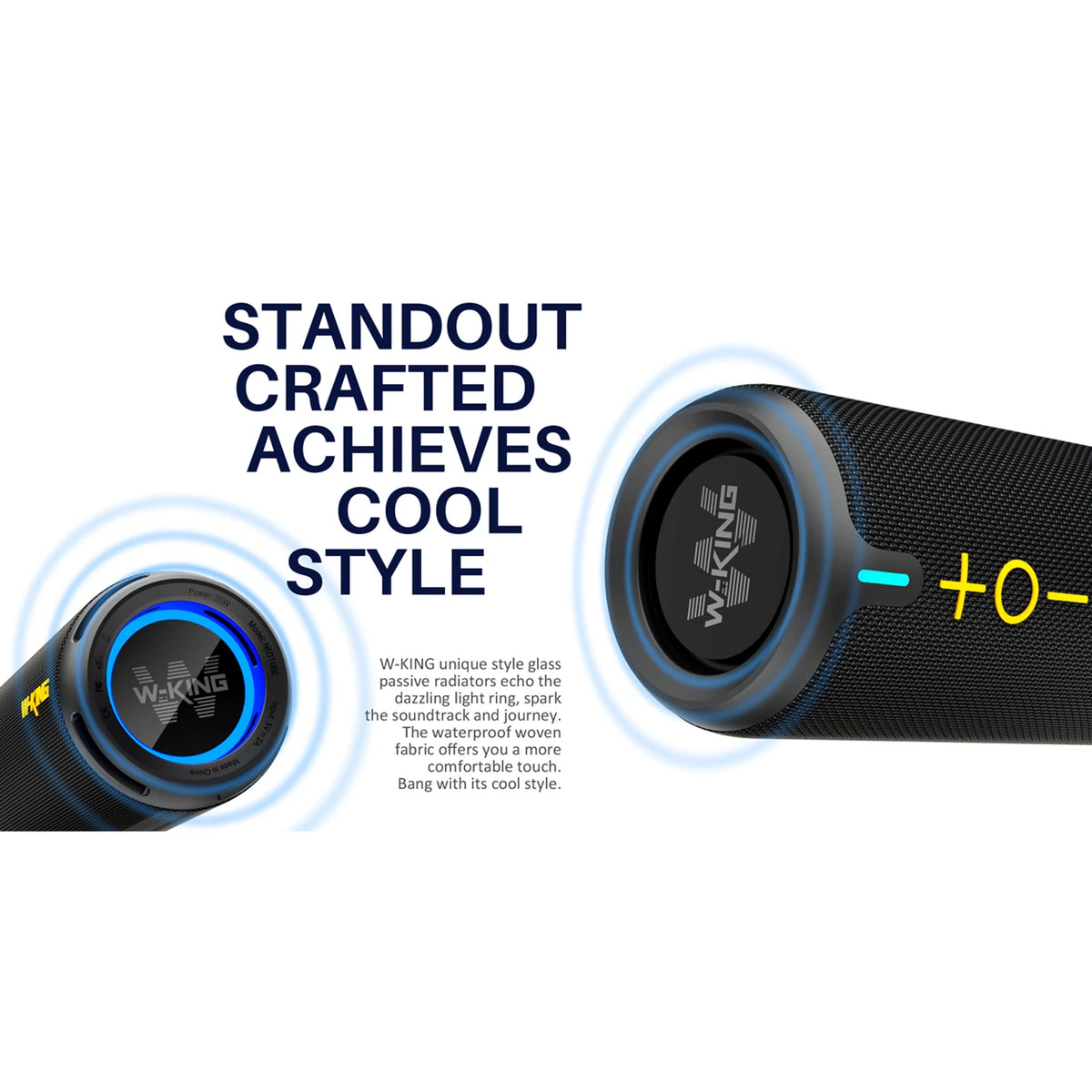 W-King D320 Portable Bluetooth Speaker With Waterproof Audio