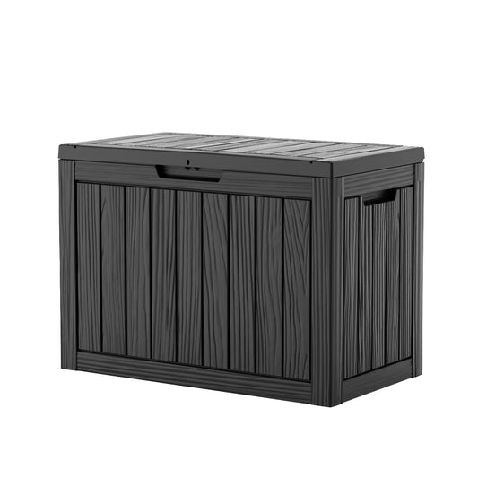 Waterproof Outdoor Storage Box With Lockable Patio Deck Design