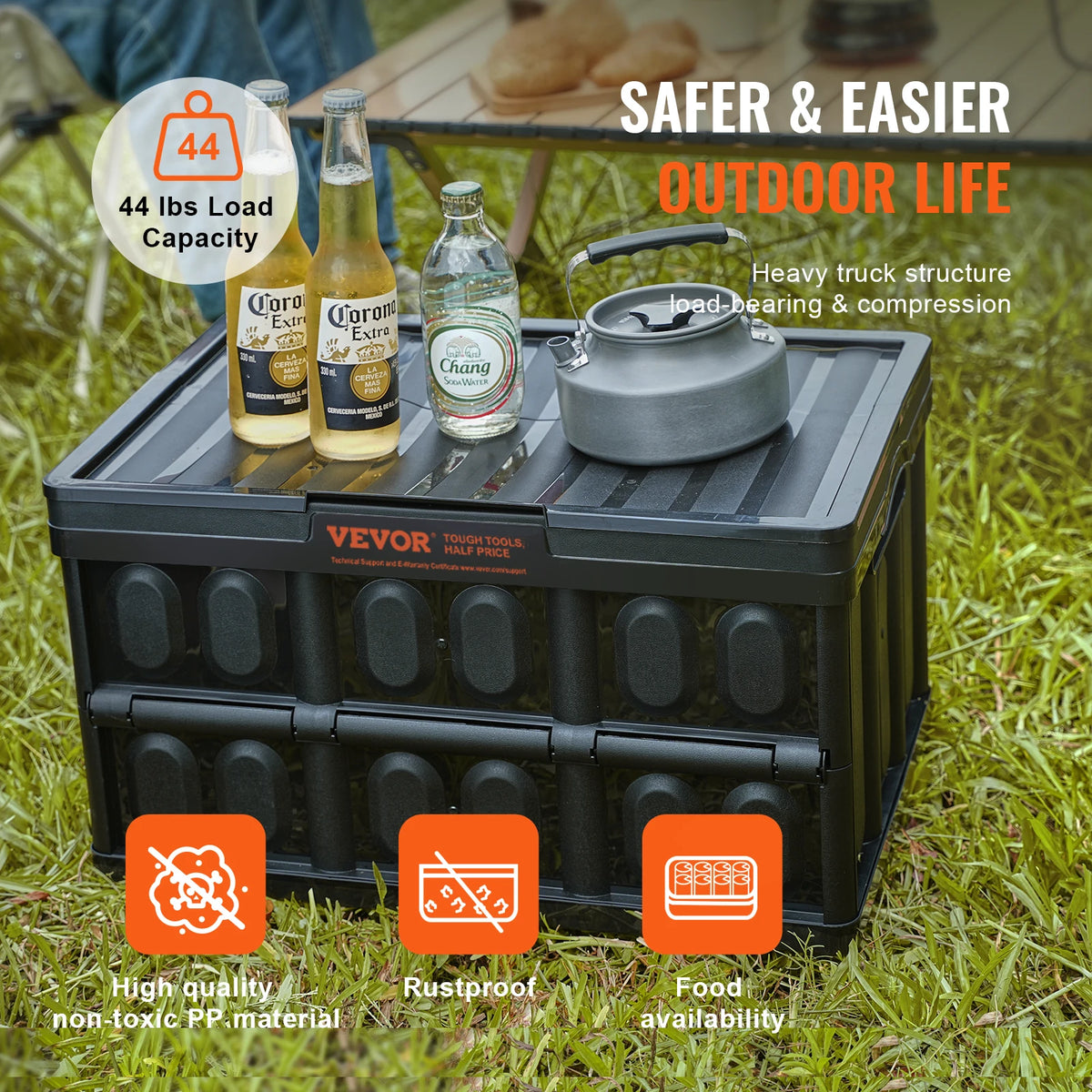 Collapsible Stackable Storage Bins With Lids For Home And Garage
