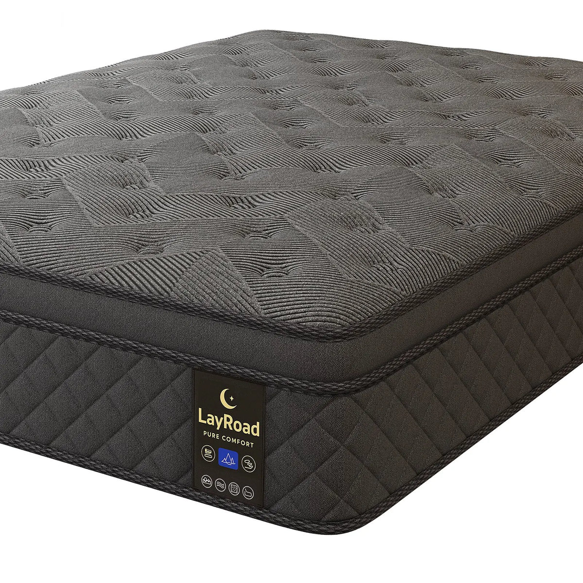LAYROAD Memory Foam Mattress With Motion Isolation And Lumbar Support