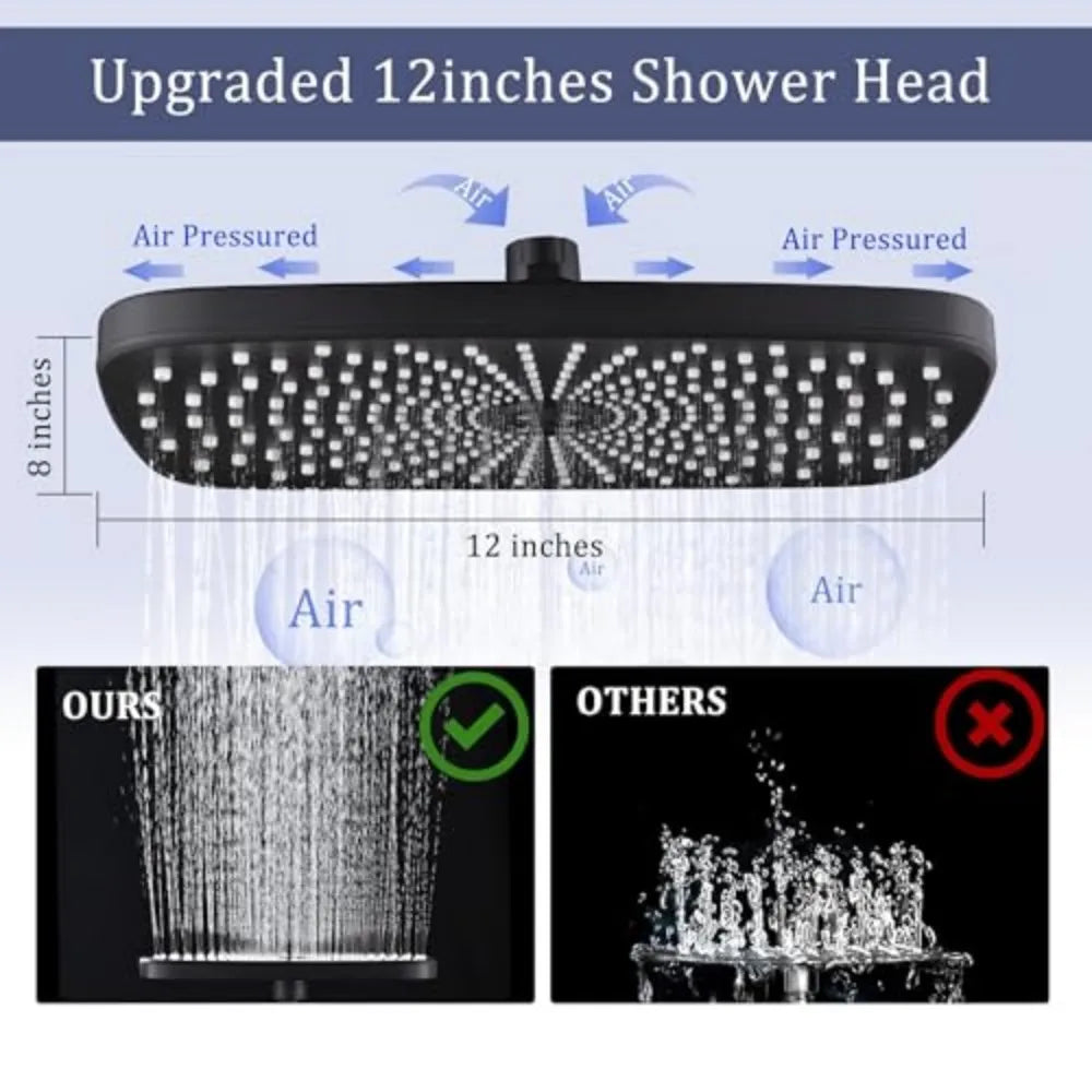 Dual Showerhead And Handheld Shower Combo With Four Spray Modes