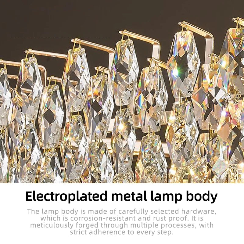 Ludovica Luxury Crystal LED Chandelier Pendant Ceiling Light