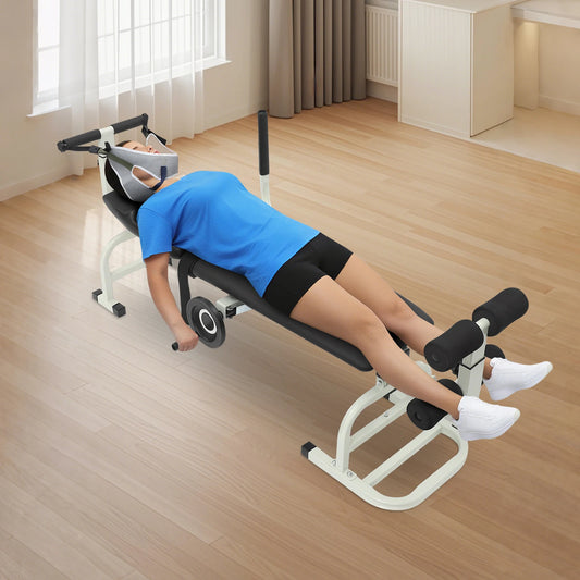 Multifunctional Back Stretch Bench With Neck And Lumbar Traction