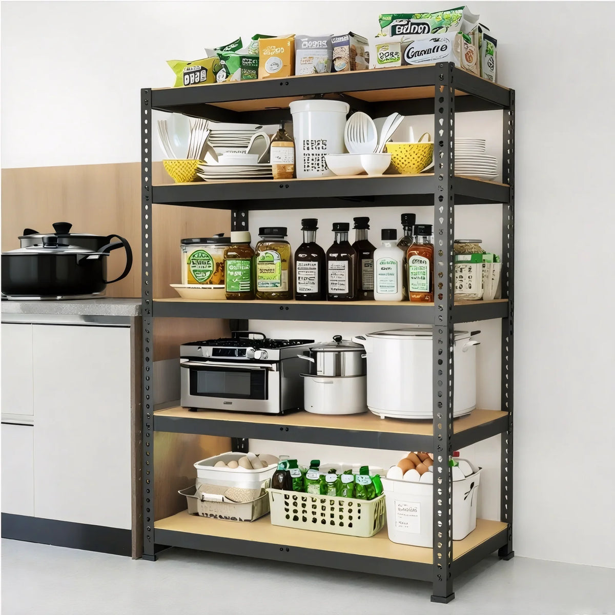 SARENZOON Heavy Duty Adjustable Metal Garage Storage Shelving Unit