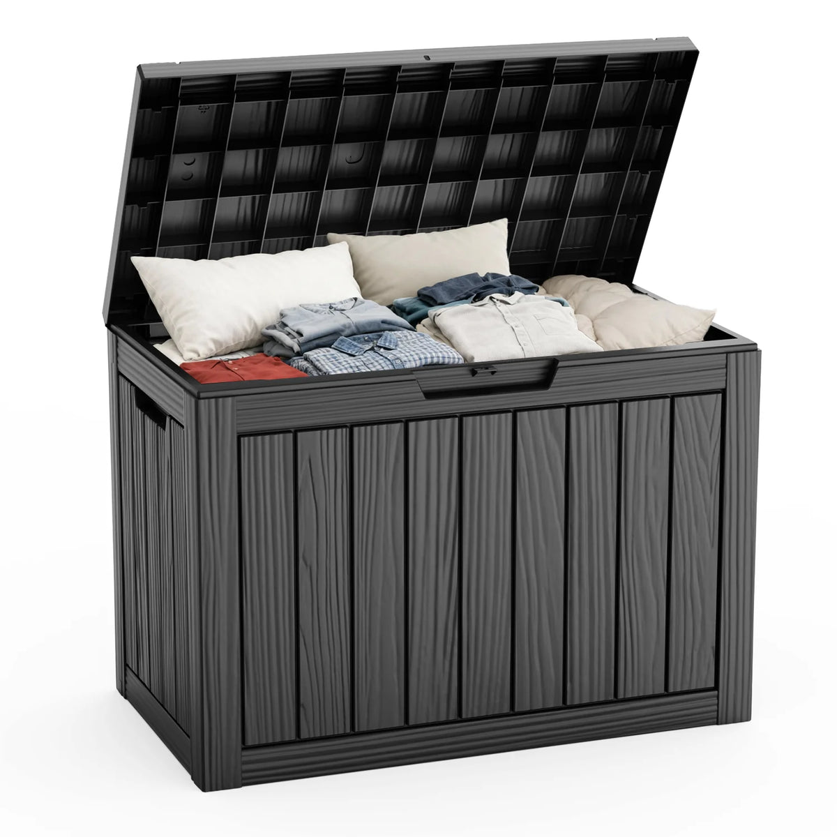 Waterproof Outdoor Storage Box With Lockable Patio Deck Design