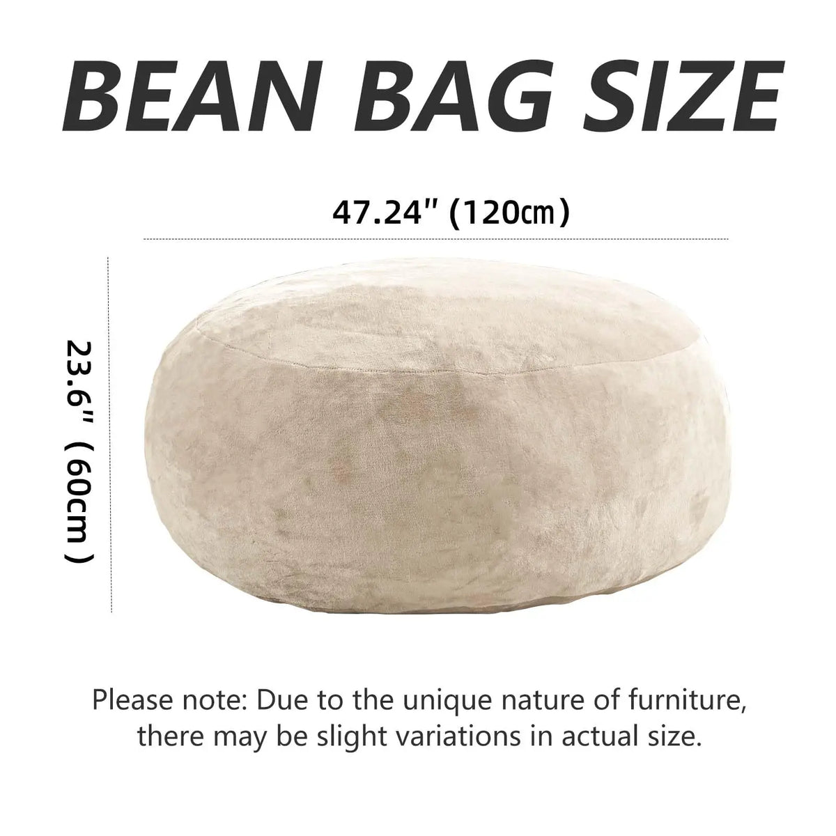 Adult Memory Foam Bean Bag Chair With Washable Cover