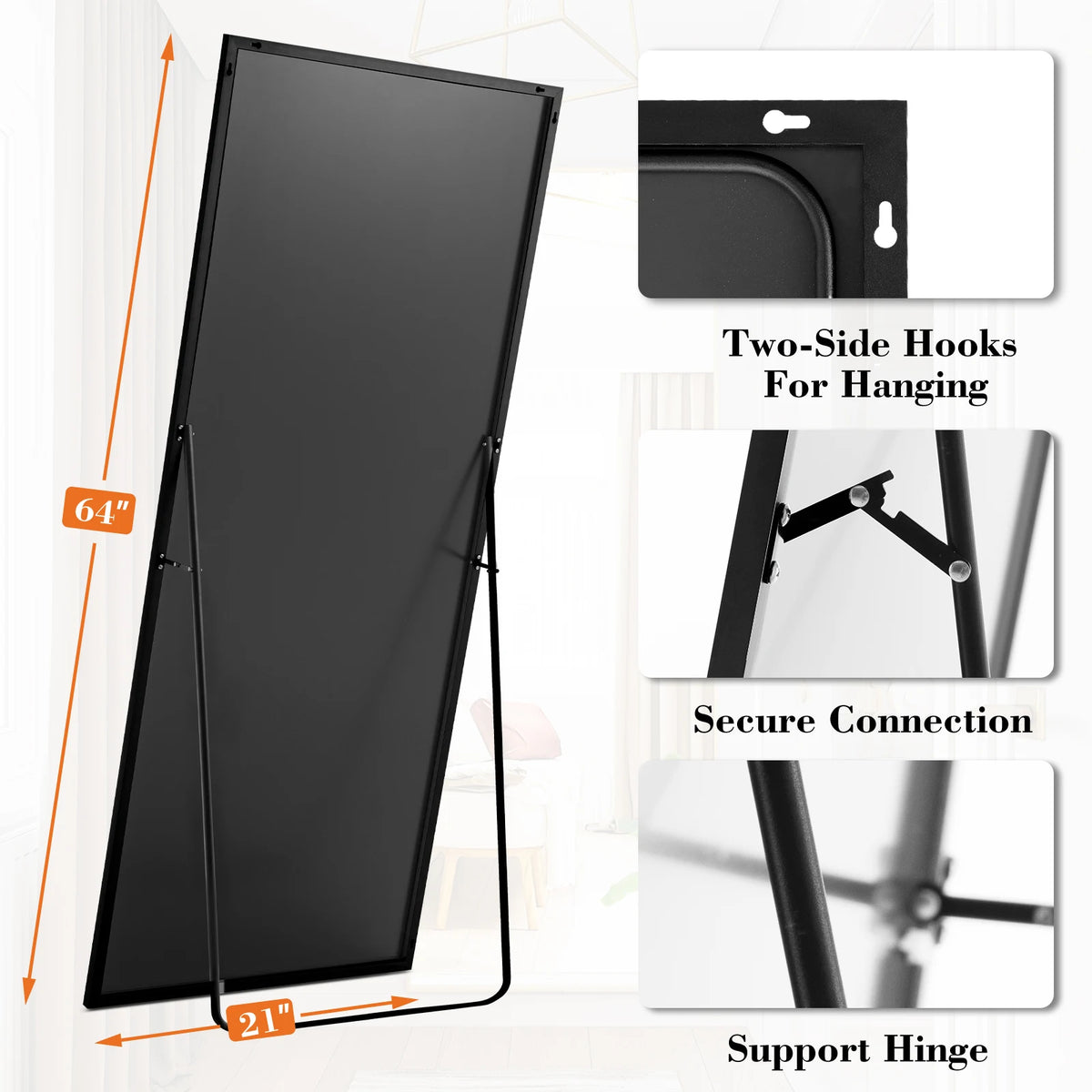 MCQ Arched Framed Vanity Mirror With Stand For Home Decor