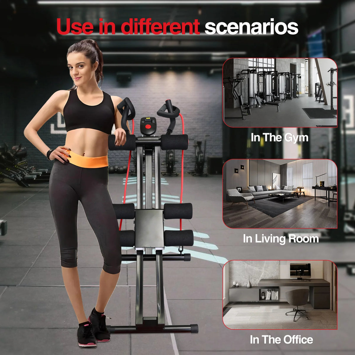 GIKPAL Foldable Abdominal Trainer For Home Gym Workouts