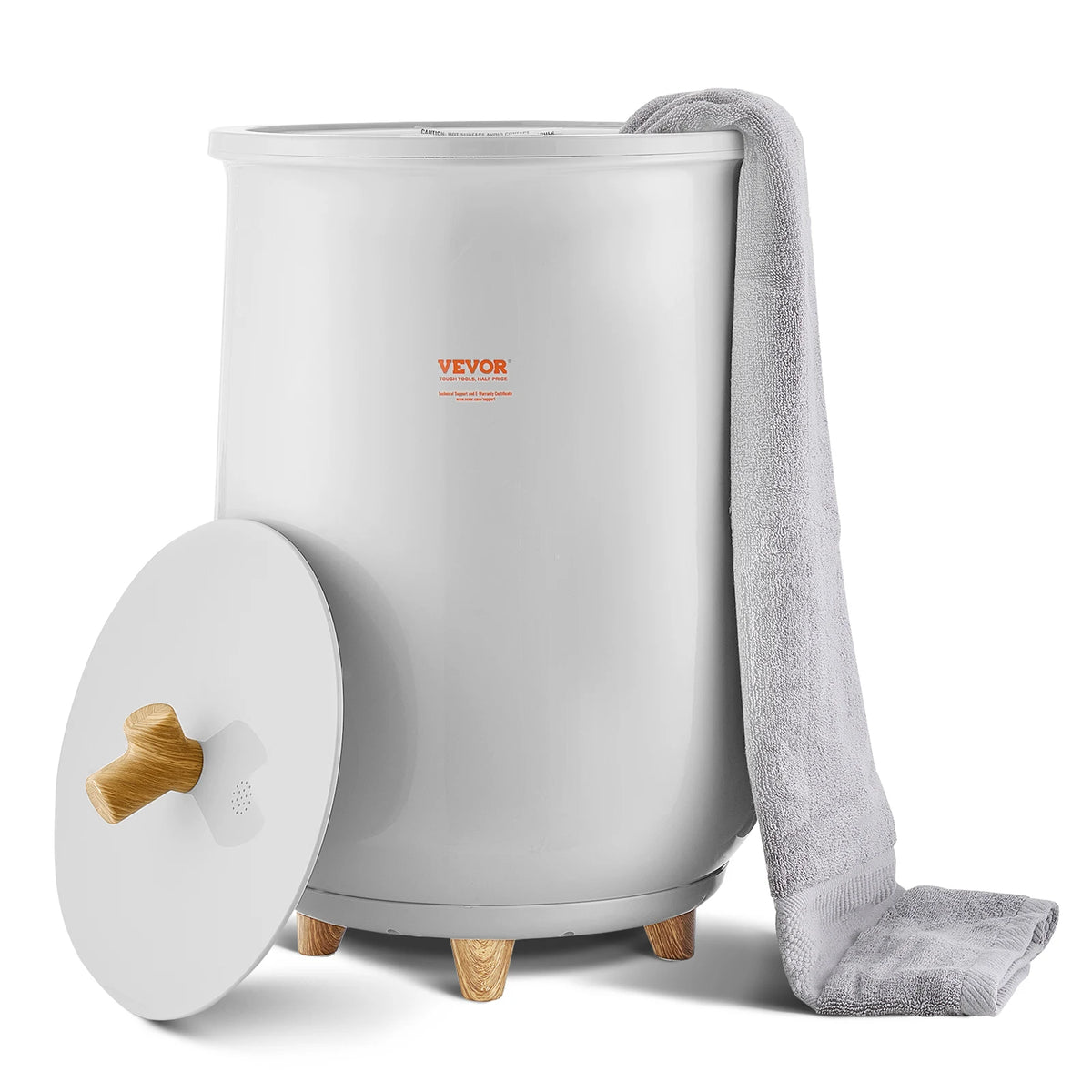 SucceBuy Heated Towel Warmer Bucket With LED Light And Timer
