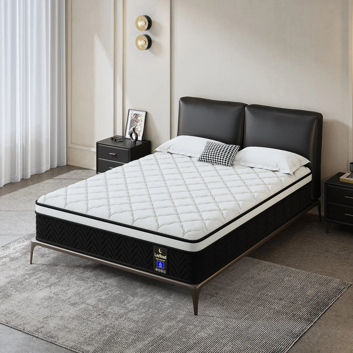LayRoad Memory Foam Spring Mattress With Pressure Relief